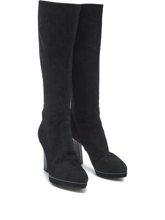 Sergio Rossi pointed high heels boots - Black