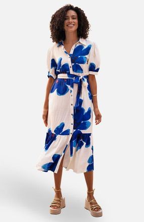 Yumi Scattered Floral Shirt Dress in Blue at Nordstrom, Size 12
