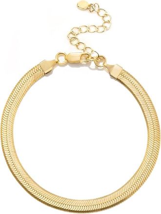 Liv Oliver 18K Gold Flat Link Bracelet
