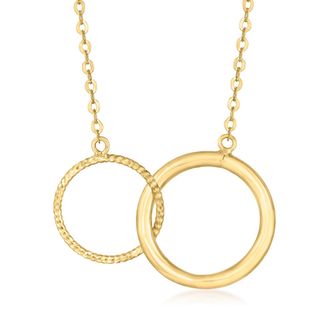 Ross-Simons Italian 18kt Yellow Gold Interlocking-Circle Necklace