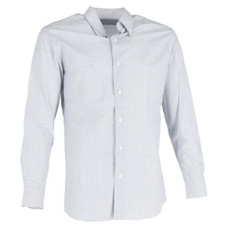 Ermenegildo Zegna bedrukt overhemd met lange mouwen en knoopsluiting in blauw katoen