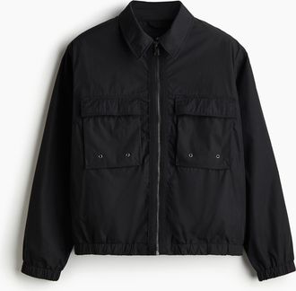H&M Utility-Jacke in Loose Fit - Schwarz