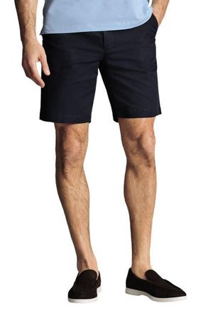 CHARLES TYRWHITT Cotton Linen Shorts in Blue at Nordstrom, Size 32