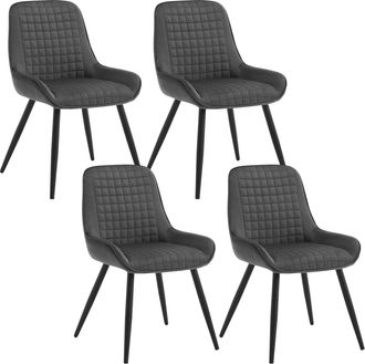 Woltu Woltu 4 Set Di Sedie Per Sala Da Pranzo Moderne. Sedie Da Cucina In Velluto. Sedie Imbottite Con Schienale Per Camera Da Letto. Soggiorno Ufficio. Stu