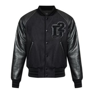 Dsquared2 Bomber Jackets, male, Black, Size: XL Bomber jacket