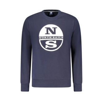 North Sails Hoodies & sweatvesten, Heren, Blauw, 2Xl, Katoen, Sweatshirt met lange mouwen