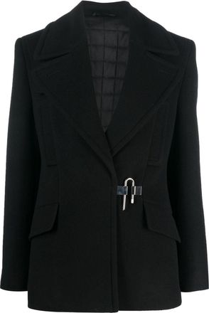 Givenchy double-breasted wool blazer - women - Viscose/Wool/Cupro/Cotton/Polyester - 40 - Black