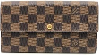 Louis Vuitton Pre-owned Vintage Canvas Portemonnee - Dames - Vintage Accessoires - Bruin - ONE Size - Vintage