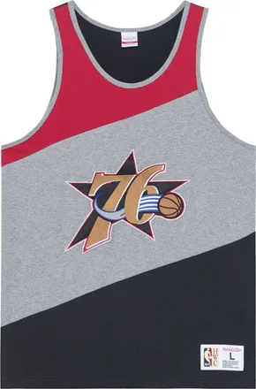 Mitchell & Ness x NBA HWC Colorblocked Cotton Tank Philadelphia 76ers TTNK5120-P76YYPPPGHBK