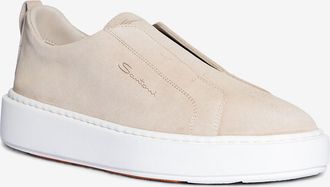 Santoni Niedrige Slip-On-Sneakers aus Wildleder