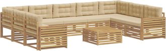 vidaXL Conjunto De Sof&aacute;s De Exterior 10 Uds. Y Beige Vidaxl