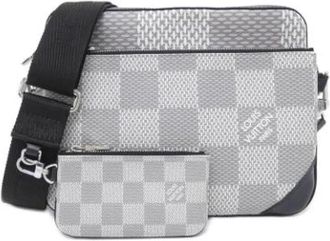 Louis Vuitton Pre-owned Canvas Shoulder Bag - Heren - Vintage Schoudertas - Grijs - ONE Size - Vintage