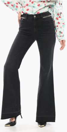 Stella McCartney Stone Washed Bootcut Denims with Chain Details 33cm size 26