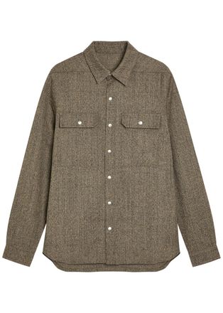 Rick Owens Wool Overshirt - Black - 52 (IT52 / XL)