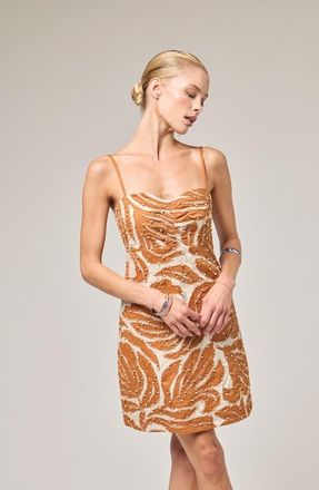 BTB Los Angeles Alex Dress in Cream/camel at Nordstrom, Size X-Small