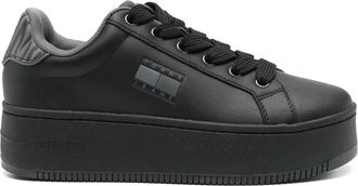 Tommy Jeans Sneakers met vlagprint - Zwart