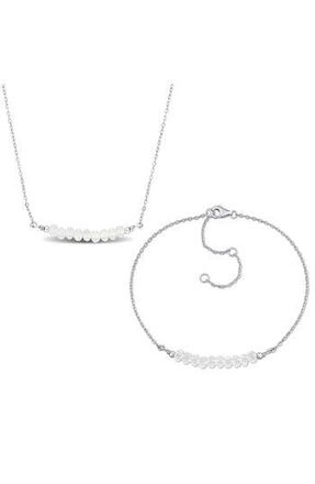 Delmar White Topaz Beaded Necklace & Bracelet Set at Nordstrom Rack