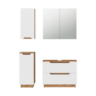 Vicco Conjunto De Muebles De Ba&ntilde;o Lotta, Blanco, 4 Piezas, Vicco