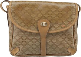 Celine Vintage Macadam Canvas Beige Canvas Backpack Bag (Pre-Owned)