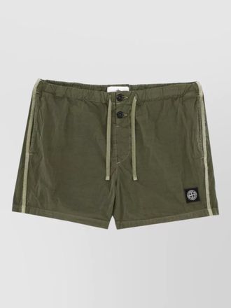 Stone Island logo patch swim shorts