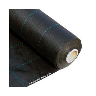 No Brand No Brand - Malla Antihierbas Negra 1 X 100 M, 130 Gr/m2, Malla Geotextil Permeable Al Agua Transpirable. Protecci&oacute;n Contra Malas Hierbas