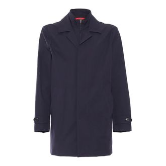 Fay Morning Stretch DB Front - Heren - Mantel - Blauw - XL - Polyester - Jassen
