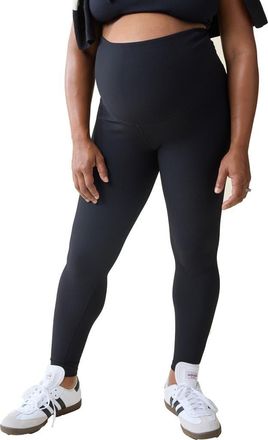 Ingrid & Isabel Ribbed Maternity Leggings in Black at Nordstrom, Size X-Large