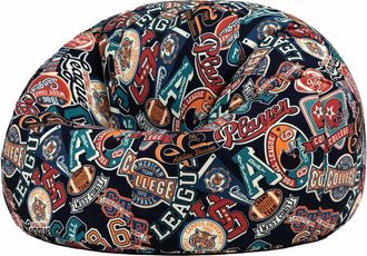 Icon Brand Puf infantil cl&aacute;sico para int/ext con estampado deportivo americano