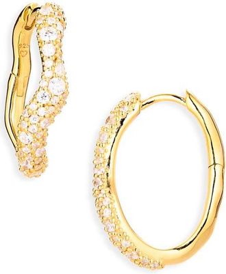 Missoma Small Molten Snow Huggie Hoop Earrings in Gold at Nordstrom