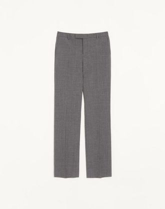 Valentino Pantalone Valentino in lana moulin&eacute; Uomo NERO/GRIGIO 48