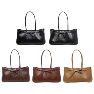 Generic Women PU Leather Underarm Shoulder Bag for Daily Commuting Travel (Black)