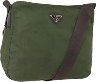 Prada Pre-owned Cross Body Bags, female, Green, Size: ONE SIZE Pre-owned Vintage Shoulder Bag