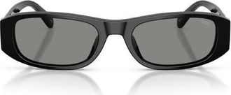 Diesel DL2019U 54mm Rectangular Sunglasses in Black/grey at Nordstrom