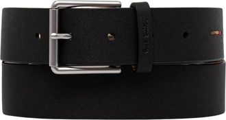 Paul Smith Riem met gestreepte gesp - Heren - Accessoires - Zwart - Maat: 90 CM Leer