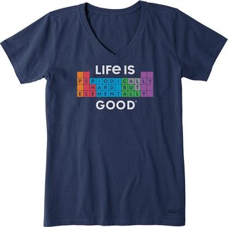 Life is good Crusher V-Neck T-Shirt
