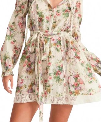 LoveShackFancy Fria Mini Dress In Cream