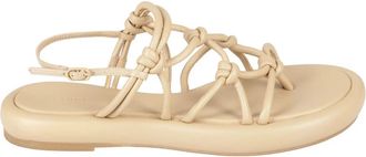 Studio Amelia Chunky Flat Sandalen - Dames - Sandalen - Beige - 36 EU - Leer - Schoenen