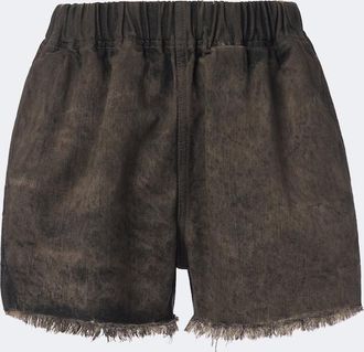 Rick Owens Distressed denim shorts