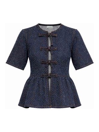 Ganni Blusa Peplum