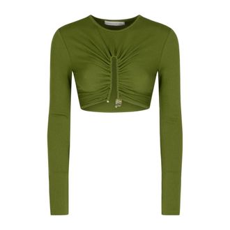 CHRISTOPHER ESBER Long Sleeve Tops, female, Green, Size: XS Long Sleeve Tops