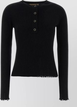 Uma Wang cashmere henley sweater