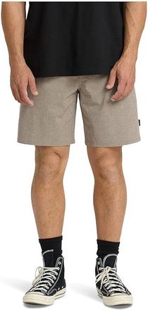 Billabong Crossfire Elastic Wave Washed Mens Shorts Khaki : MD 18, Cotton/Nylon/Polyester