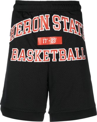 Heron Preston logo-print basketball shorts - men - Polyester - M - Black
