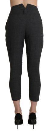 Ermanno Scervino High-Waist Cotton Capri Pants - Black