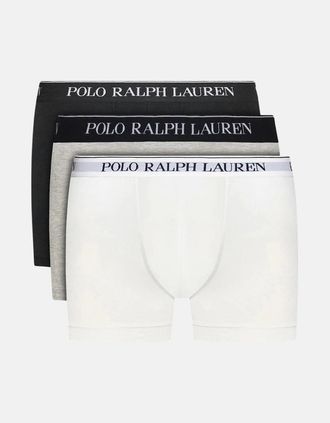 Ralph Lauren Mens RALPH LAUREN 3 PACK CLASSIC TRUNKS BLACK WHITE GREY - Size: 32/30/31