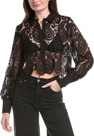 L'agence Lagence Odelia Crop Button-Down Blouse