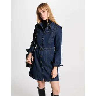 Morgan Jeansjurk met knoopsluiting