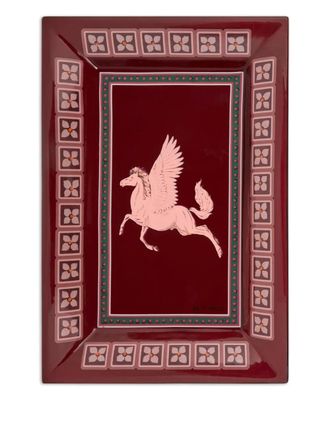 Etro Home Keramisch dienblad met patroon (29,5 cm x 20 cm) - Rood