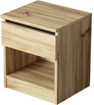 OEM Mesita De Noche Estable Luvio, Color Roble