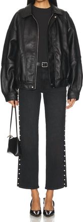 SIMKHAI Amelia High Rise Straight Leg Jeans In Topanga